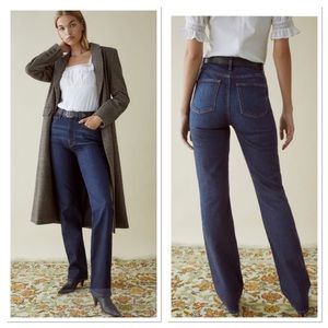 NWT Reformation Peyton High-Rise Bootcut Jeans In Aegean